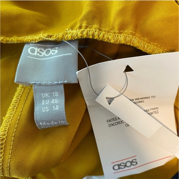 ASOS Cowl Back Golden Romper With Ring Detail NWT Size 14 - Picture 6 of 7